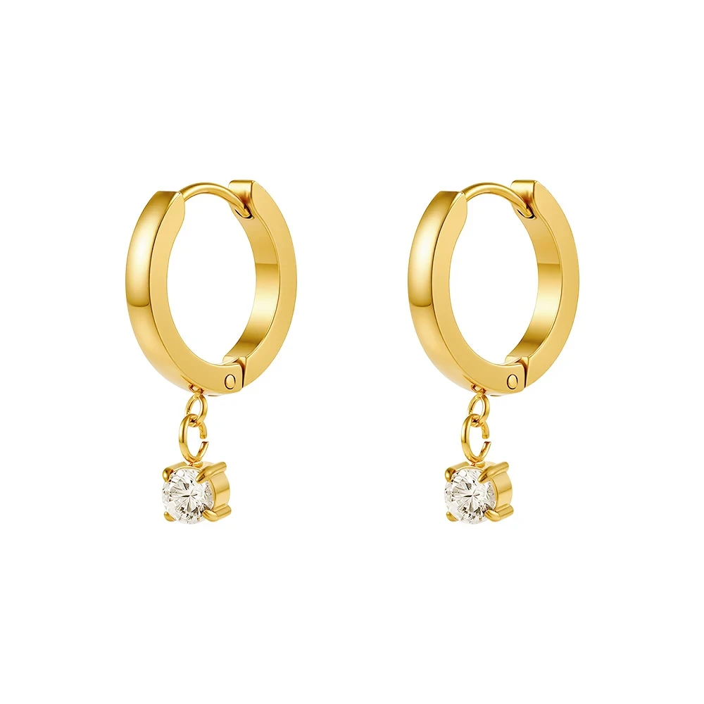 Zircon Circle Hoop Earrings - Image 6