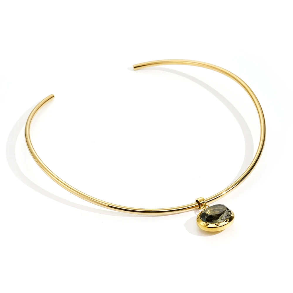 Oval Crystal Colorful Birthstone Necklace - Image 15