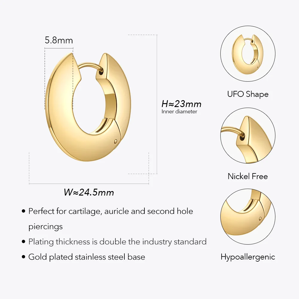Circle Stud Earrings - Image 7