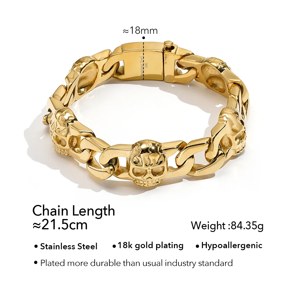 Skull Chain Bracelet - Image 9