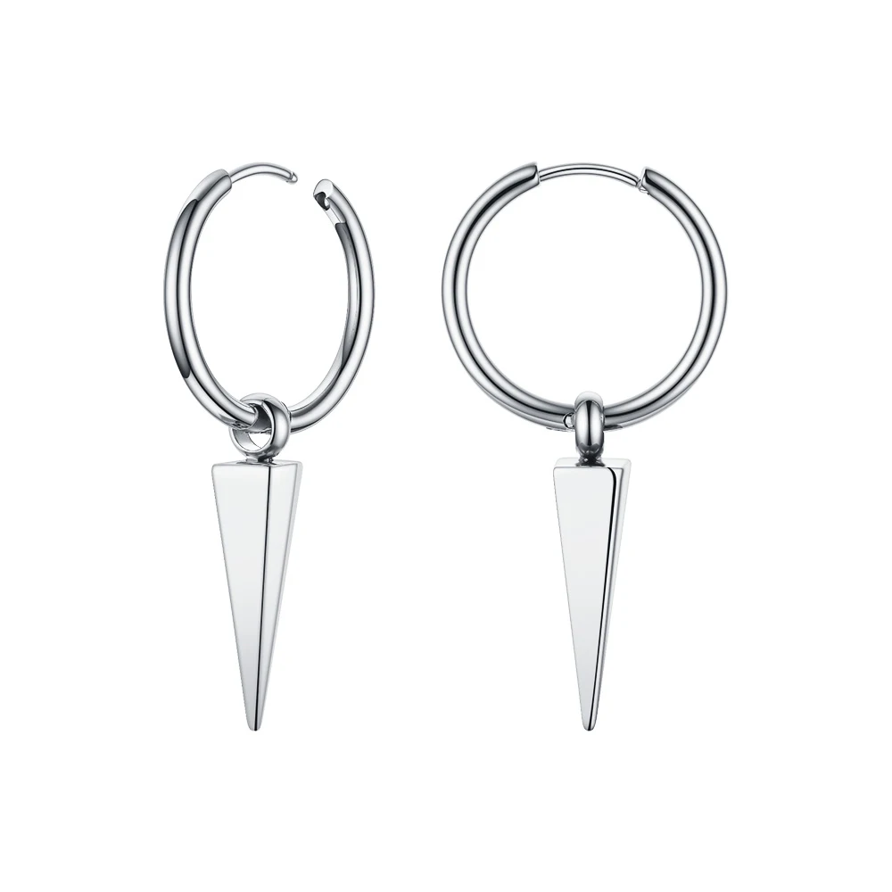 Pyramid Spike Drop Earrings - Image 5
