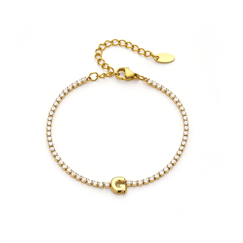 Letter Zircon Bracelet