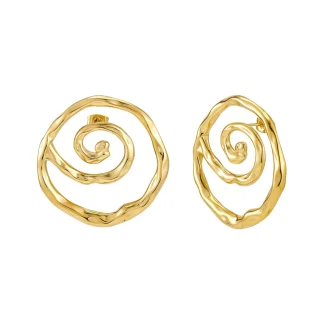 Hollow Spiral Stud Earrings