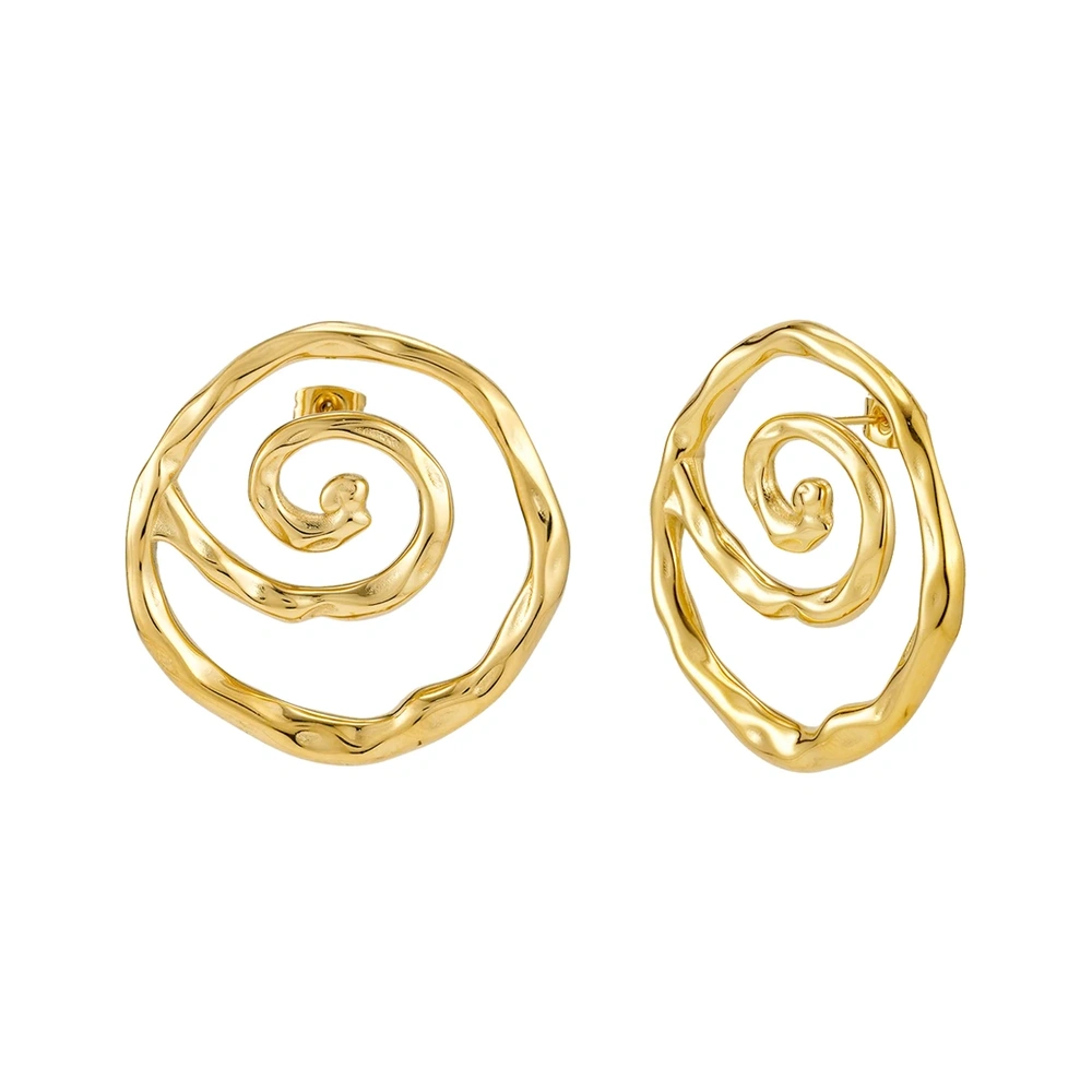 Hollow Spiral Stud Earrings
