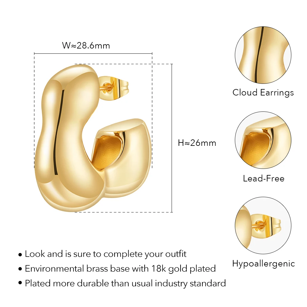 Cloud Stud Earrings - Image 7