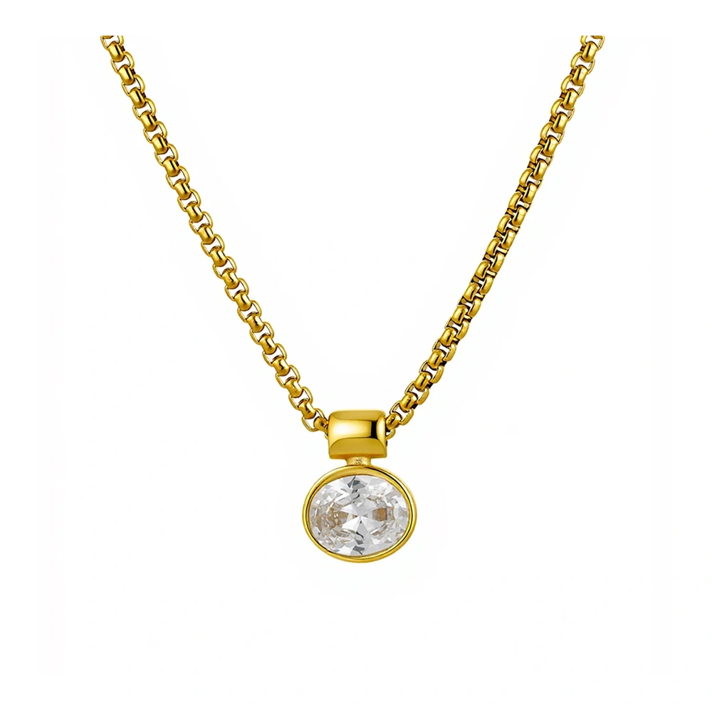 Oval Zircon Necklace