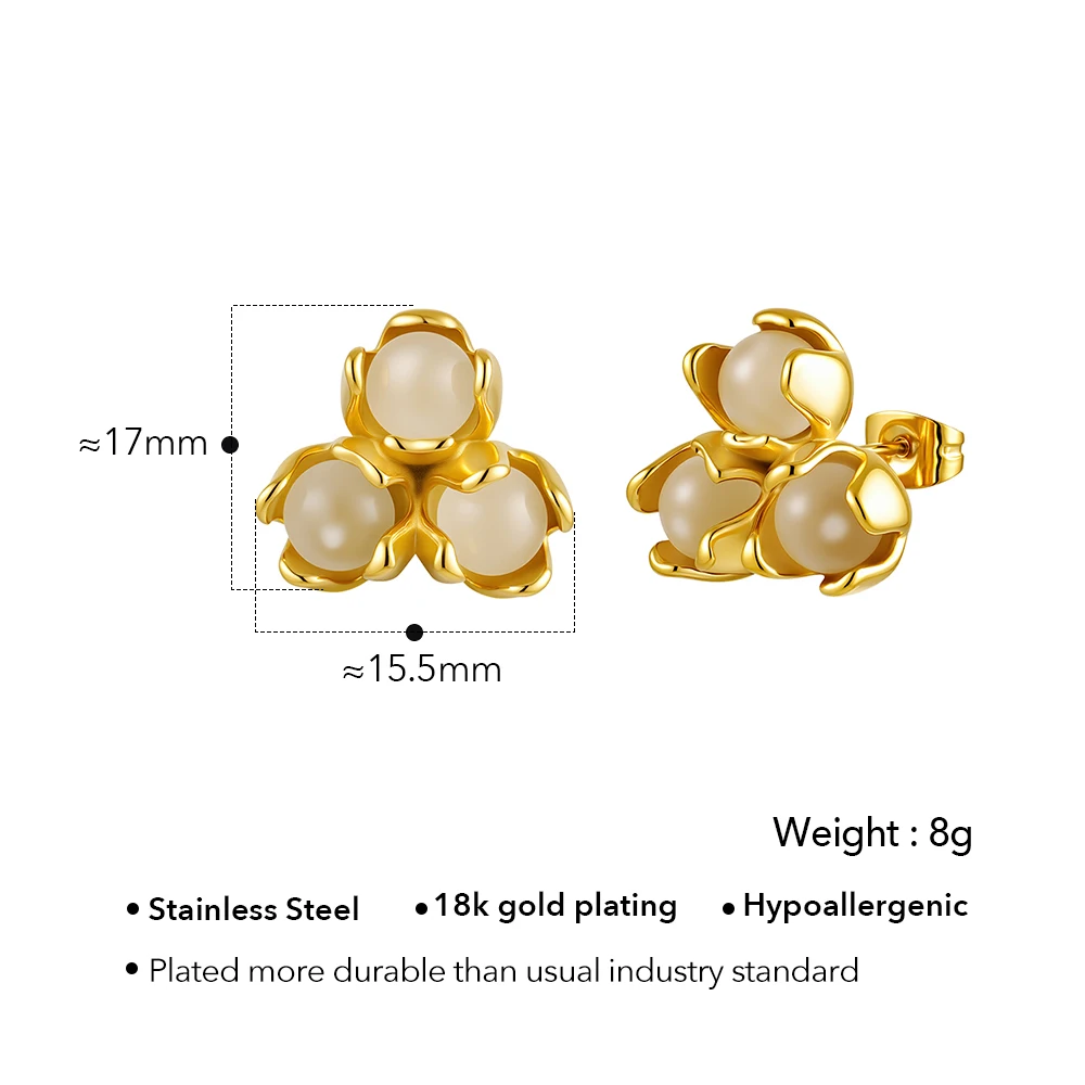 Flower Cat Eye Stone Necklace - Image 8