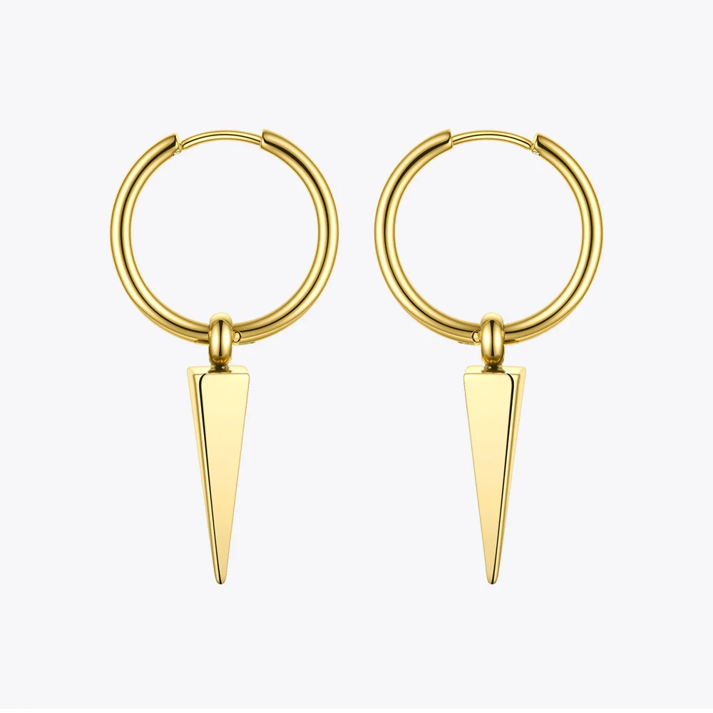 Pyramid Spike Drop Earrings - Image 4