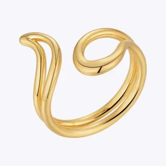 Geometry Open Crown Line Ring