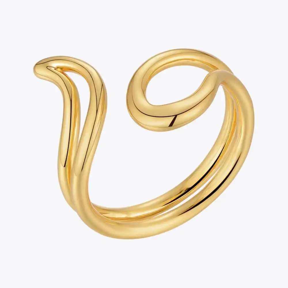 Geometry Open Crown Line Ring