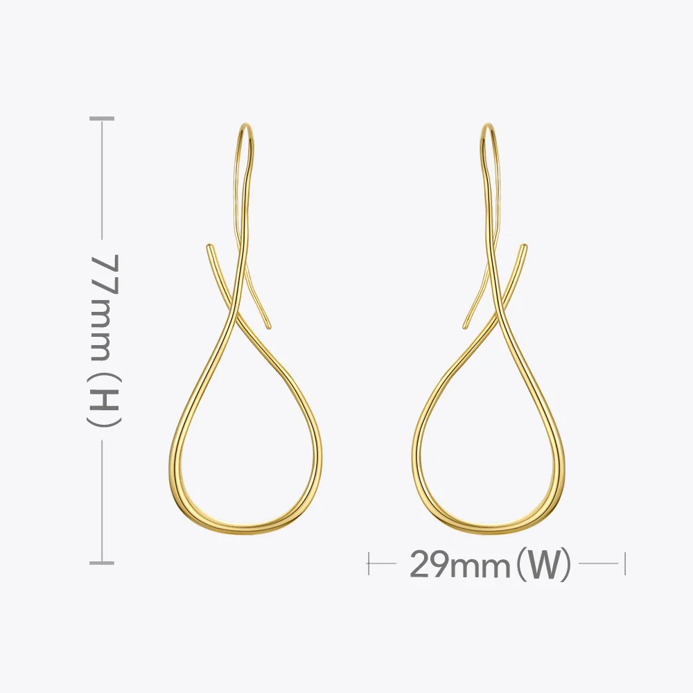 Waterdrop Line Drop Earrings - Image 4