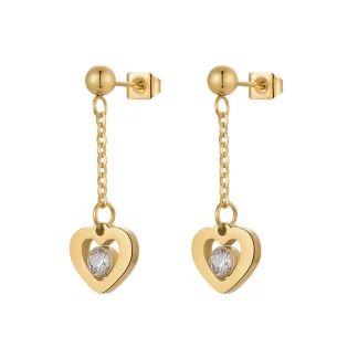 Zircon Heart Earrings