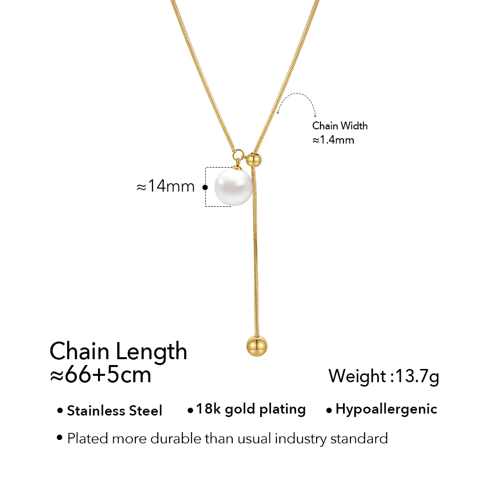 Snake Pearl Movable Necklace - Image 7
