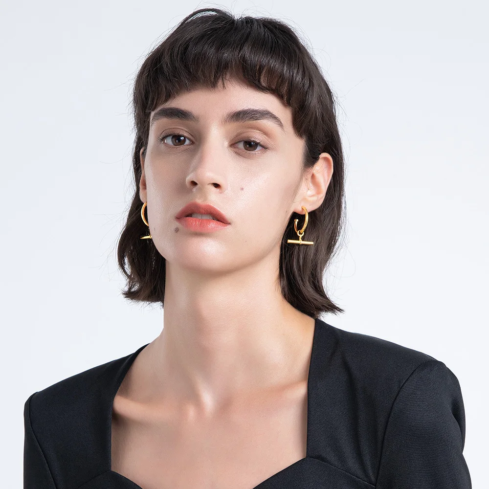 Stick Bar Drop Earrings - Image 3