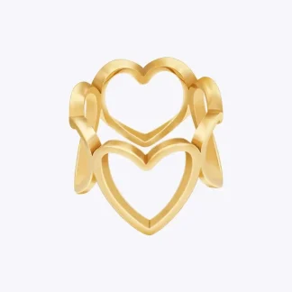Cutout Heart Luck Ring
