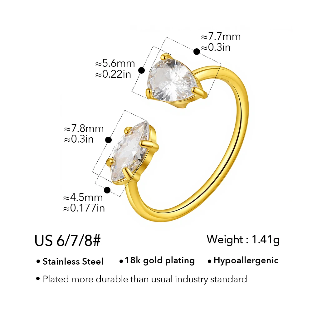 Open Zircon Ring - Image 7