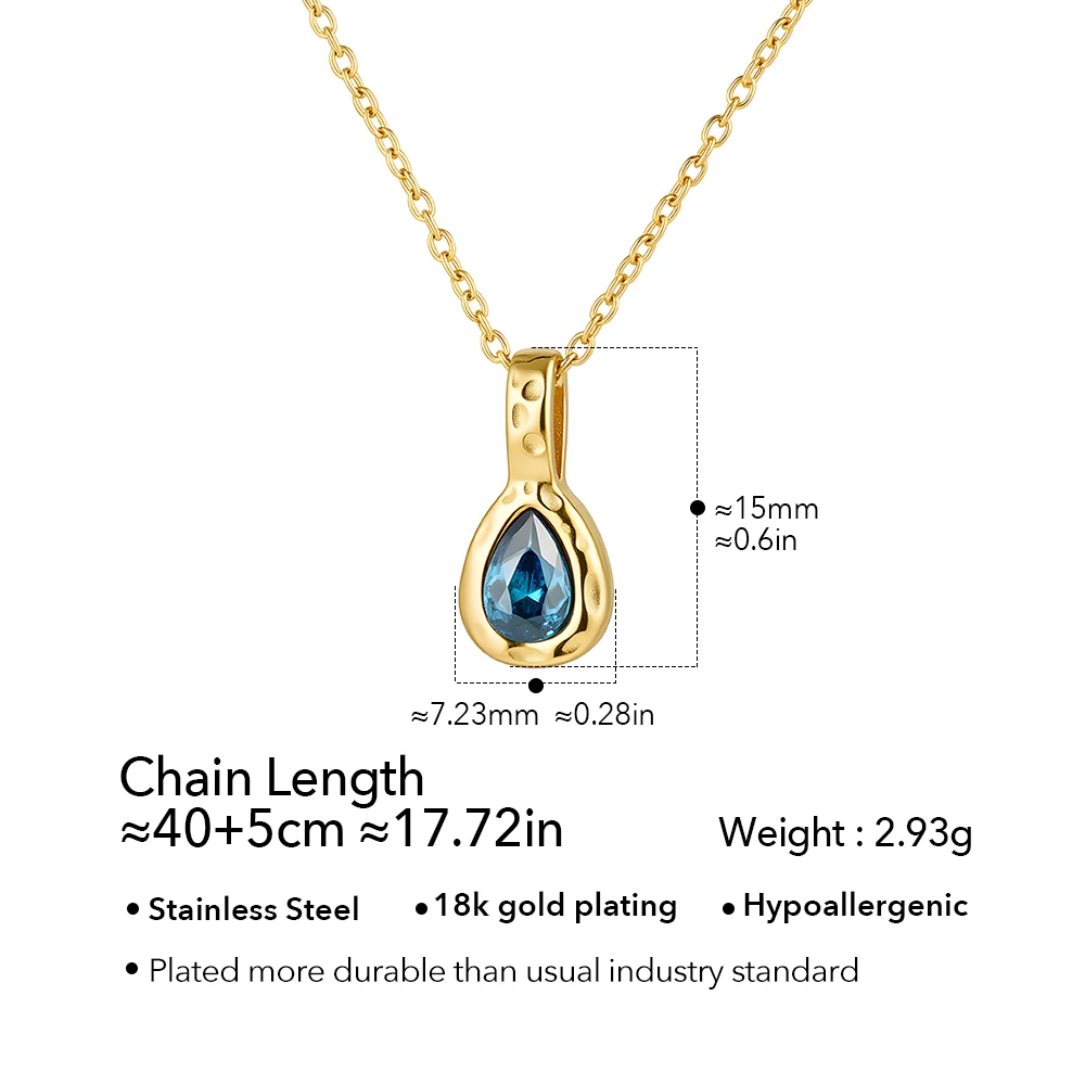 Rain Drop Zircon Necklace - Image 8