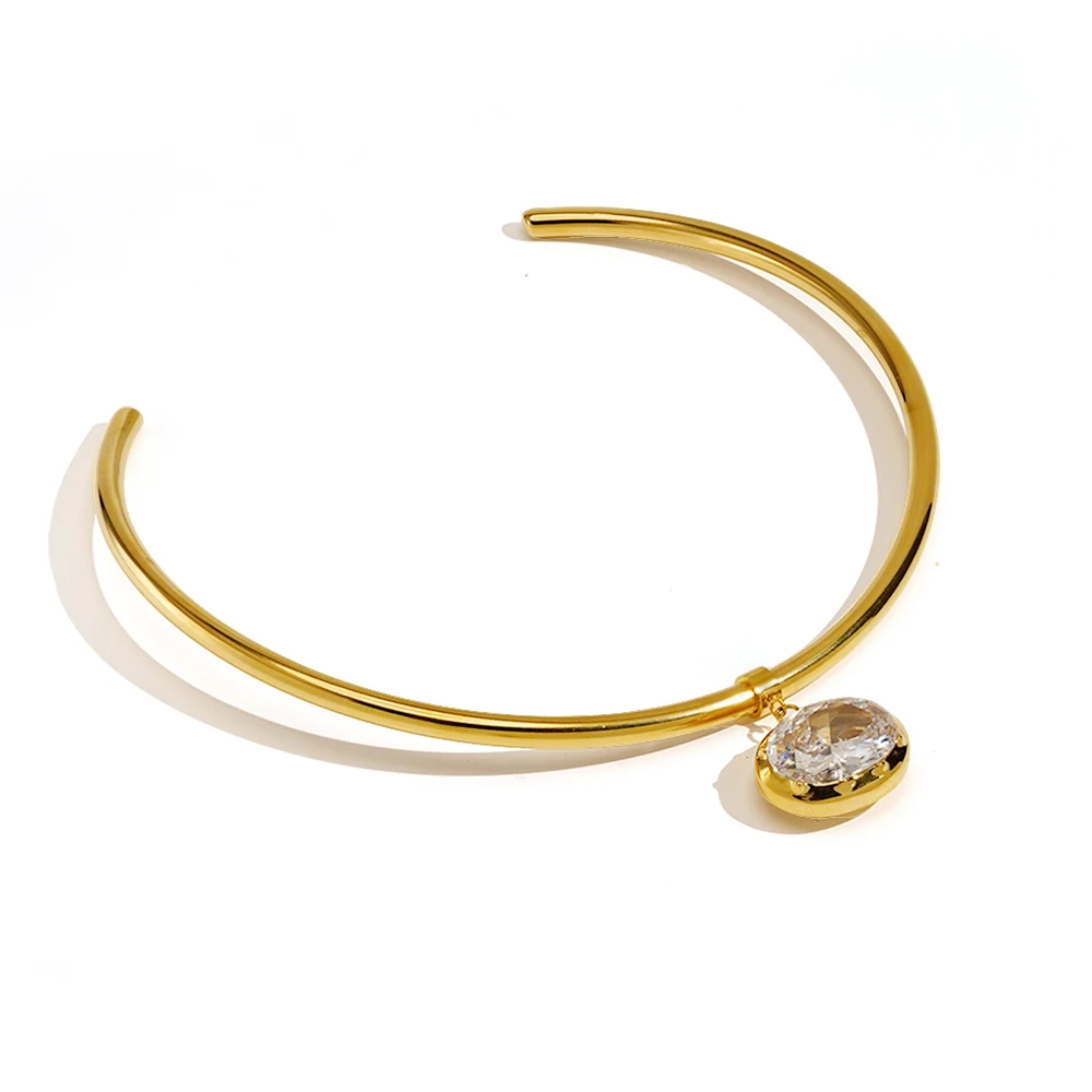 Oval Crystal Colorful Birthstone Necklace - Image 24