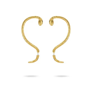 Goth Snake Hoop Earrings