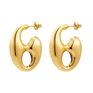 Hollow Pig Nose Stud Earrings