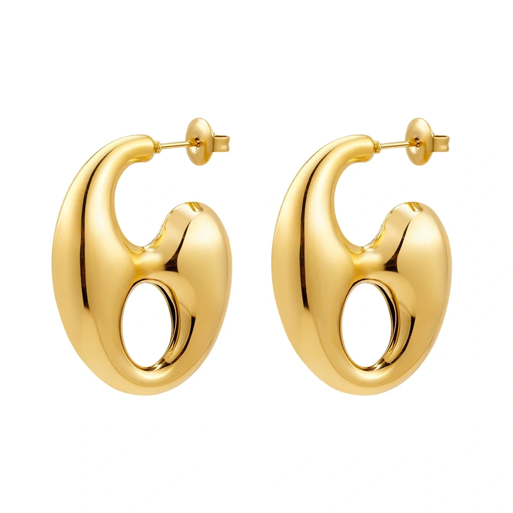 Hollow Pig Nose Stud Earrings