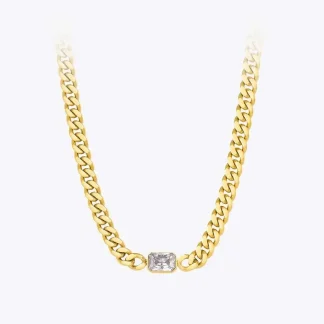 Wide Zircon Necklace