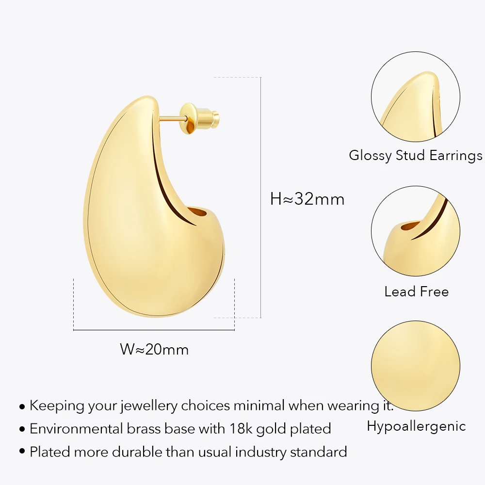 Glossy Stud Earrings - Image 7