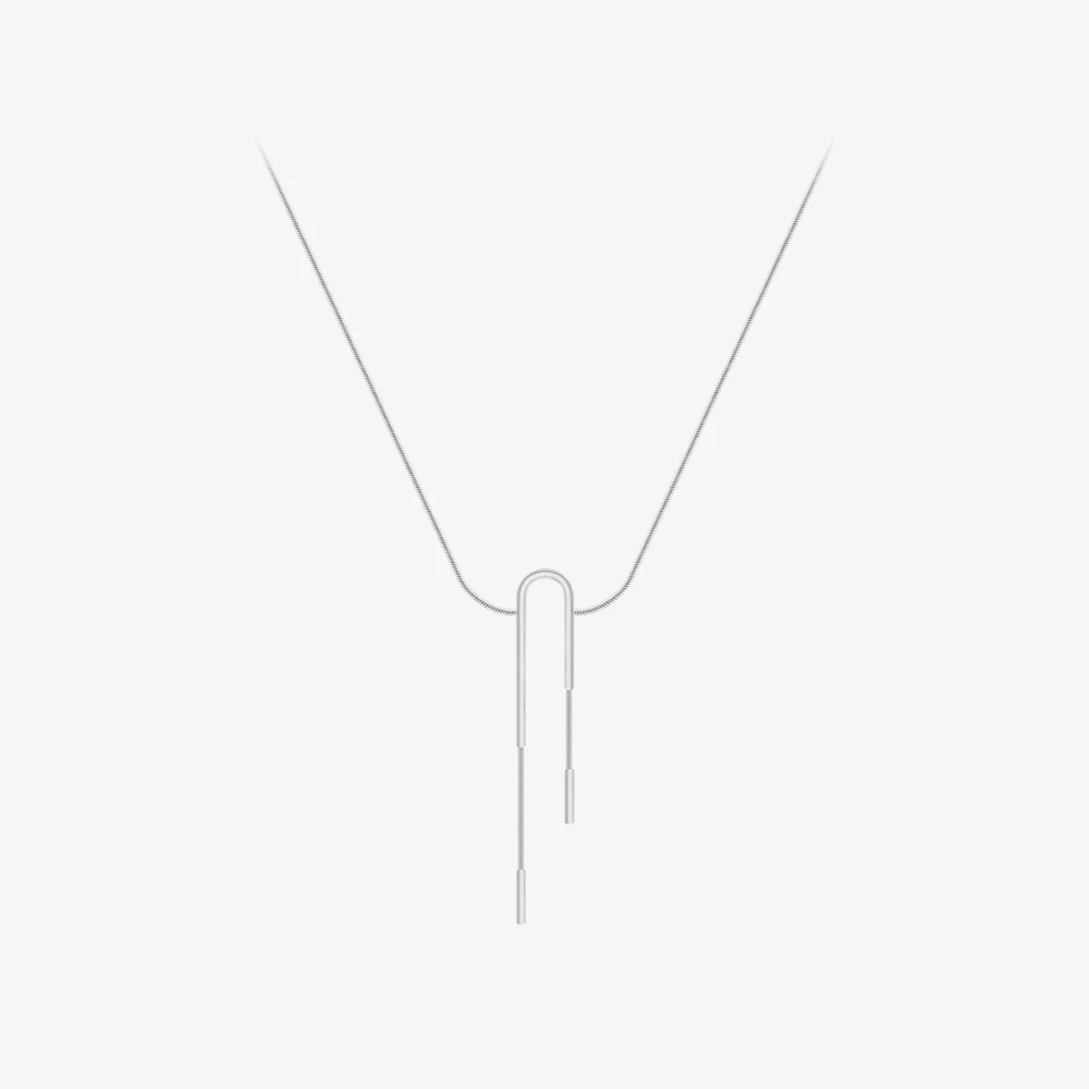 Inverted U Pendant Necklace - Image 2
