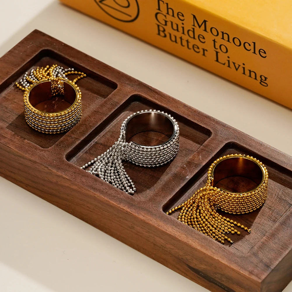 Steel Ball Tassel Ring - Image 2