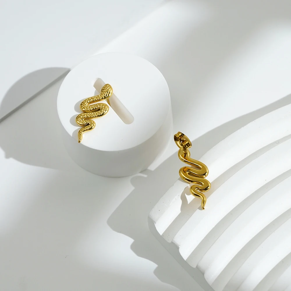 Snake Stud Earrings - Image 5