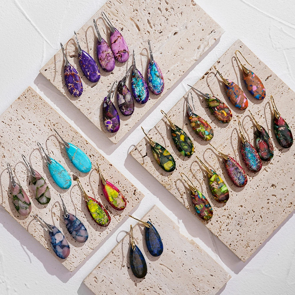 Resin Emperor Stone Stud Earrings - Image 3