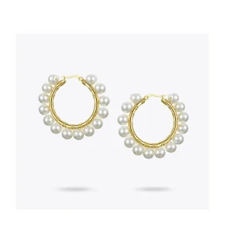 Pearl Hoop Earrings