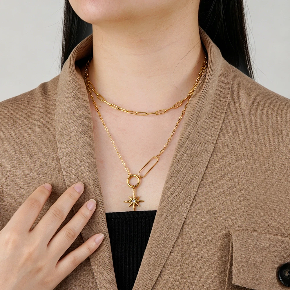 Stacked Layered Necklace - Image 3