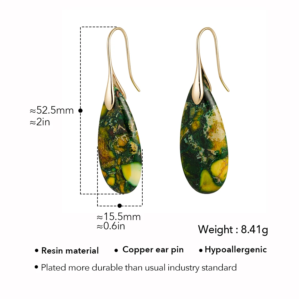 Resin Emperor Stone Stud Earrings - Image 22