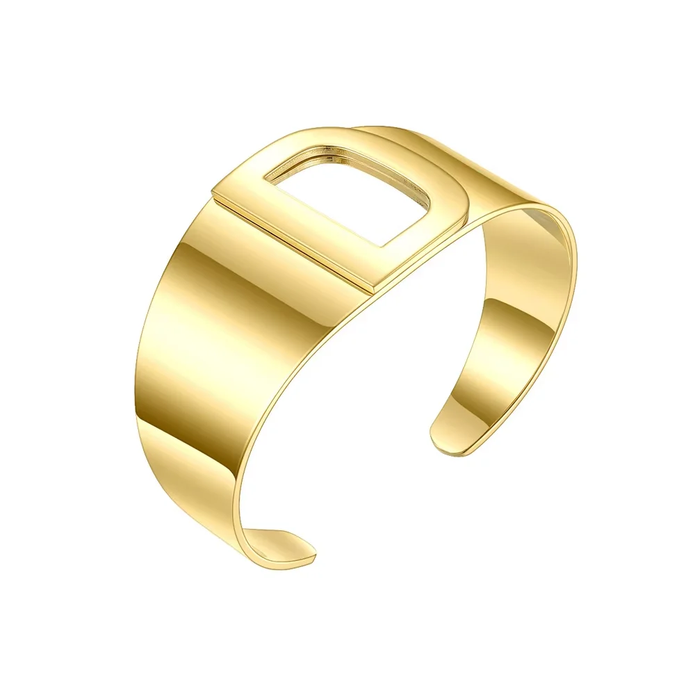 Punk Hollow Initial Letter Ring/Bracelet - Image 10