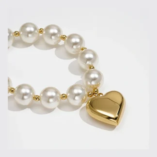 Pearls Heart Necklace