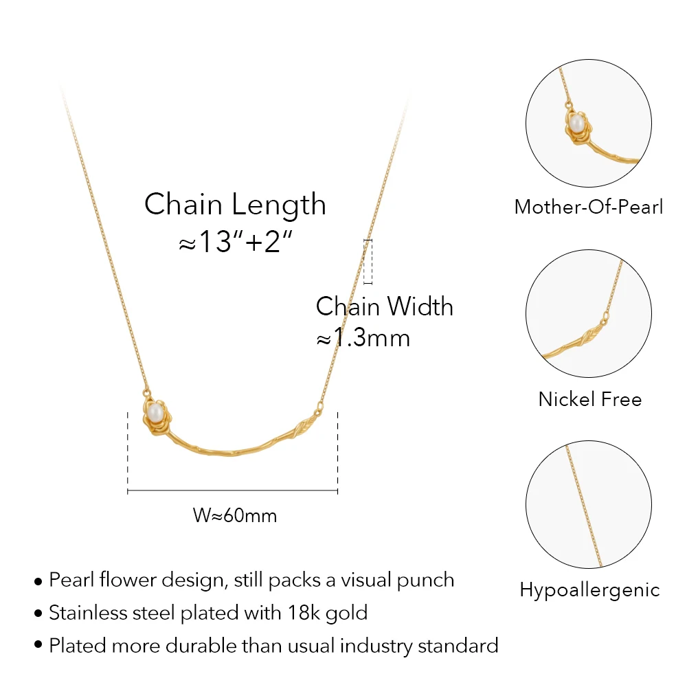 Pearl Flower Necklace - Image 7