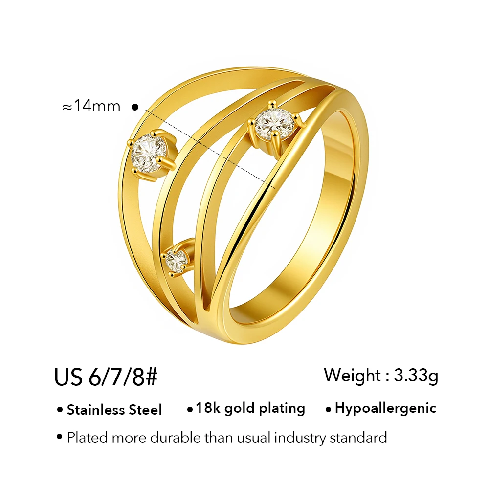 Geometry Stacked Zircon Ring - Image 8