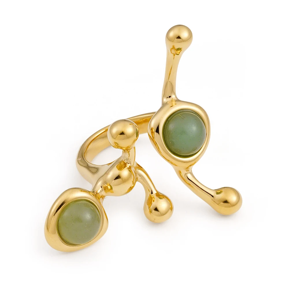 Irregular Natural Stone Alien Ring - Image 8