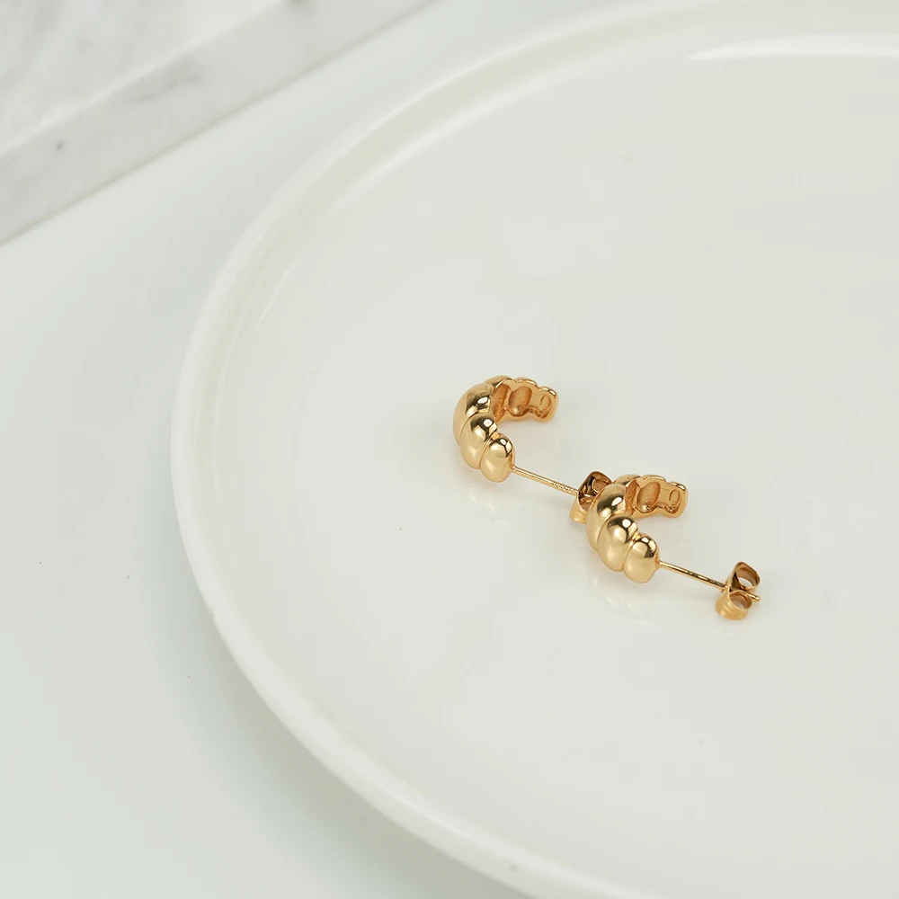 Cool Croissant Stud Earrings - Image 4