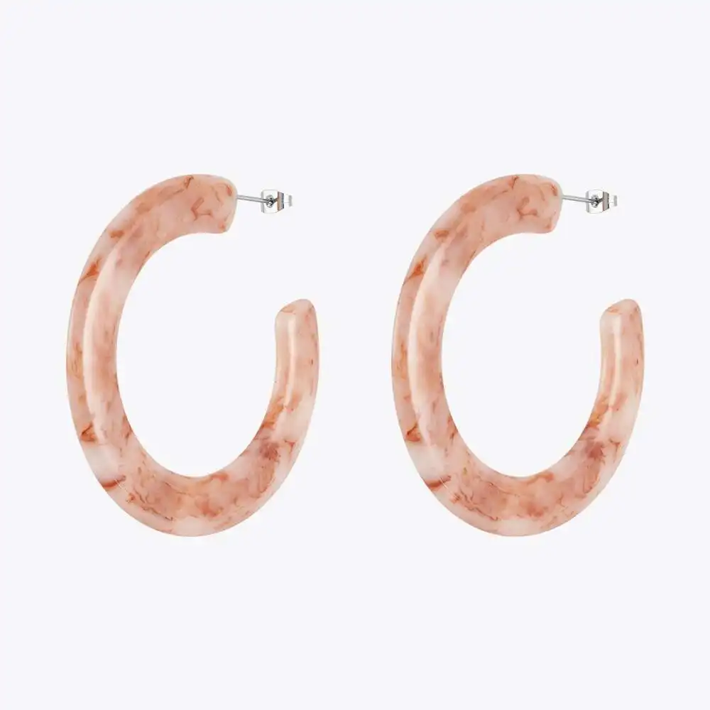Resin Hoop Earrings - Image 5