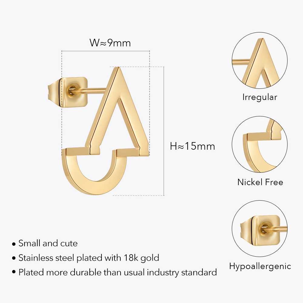 Unique Irregular Stud Earrings - Image 4
