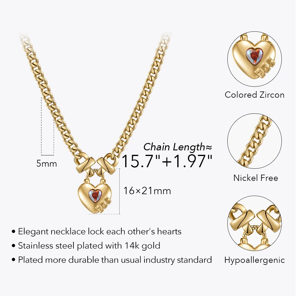 Heart Zircon Pendant Necklace - Image 6