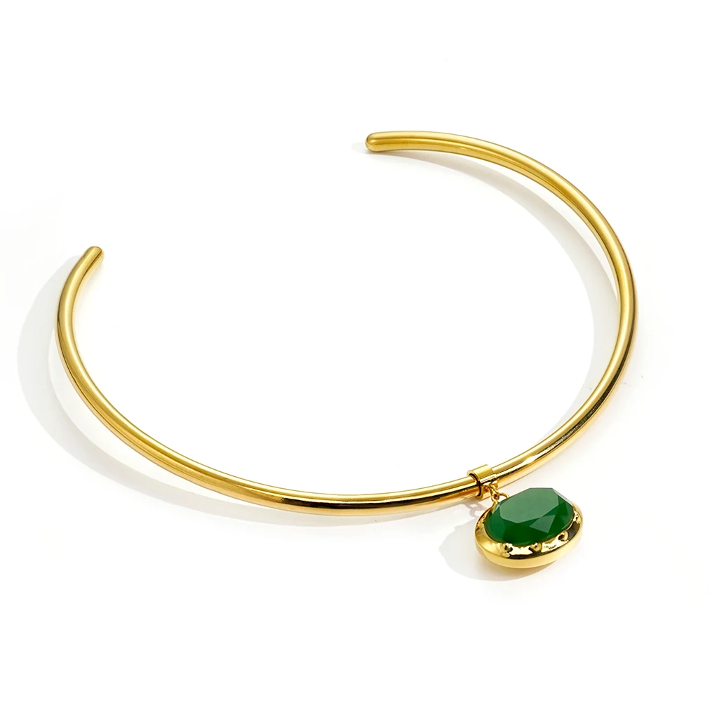 Oval Crystal Colorful Birthstone Necklace - Image 23