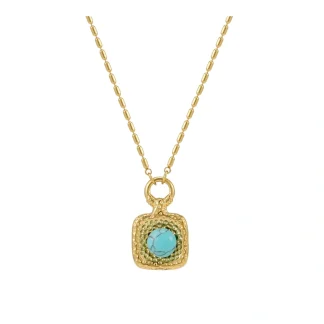 Retro Blue Turquoise Necklace