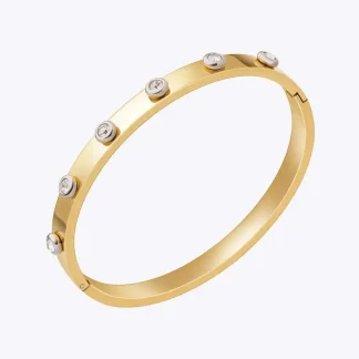 Cuff Bangle With Zircon