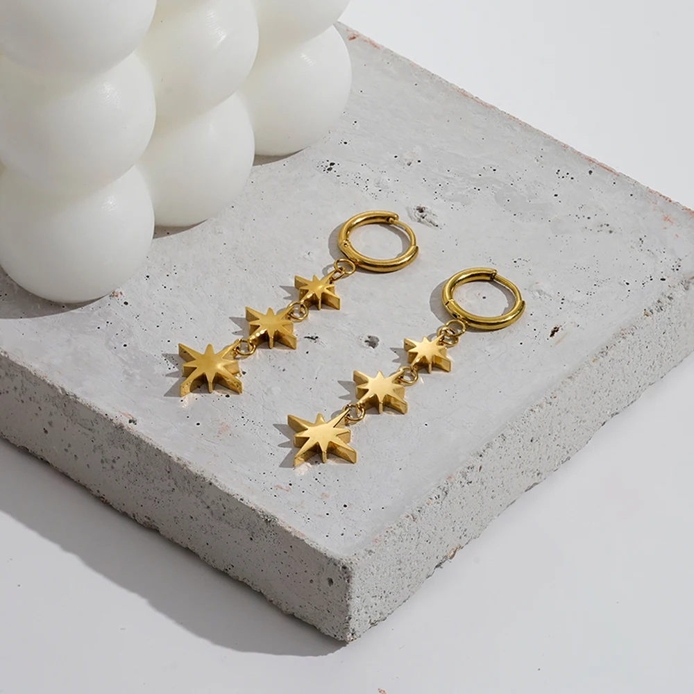 Star Tassel Drop Earrings - Image 4