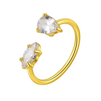Open Zircon Ring