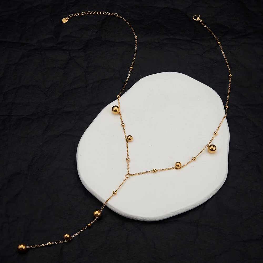 Hanging Steel Balls Necklace - Image 2