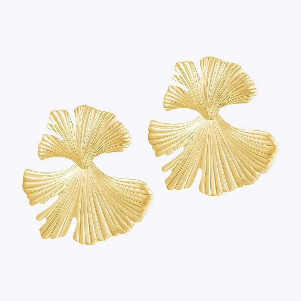 Maple Leaf Stud Earrings - Image 2